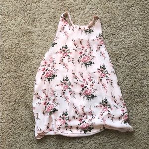 Pink flower tank top